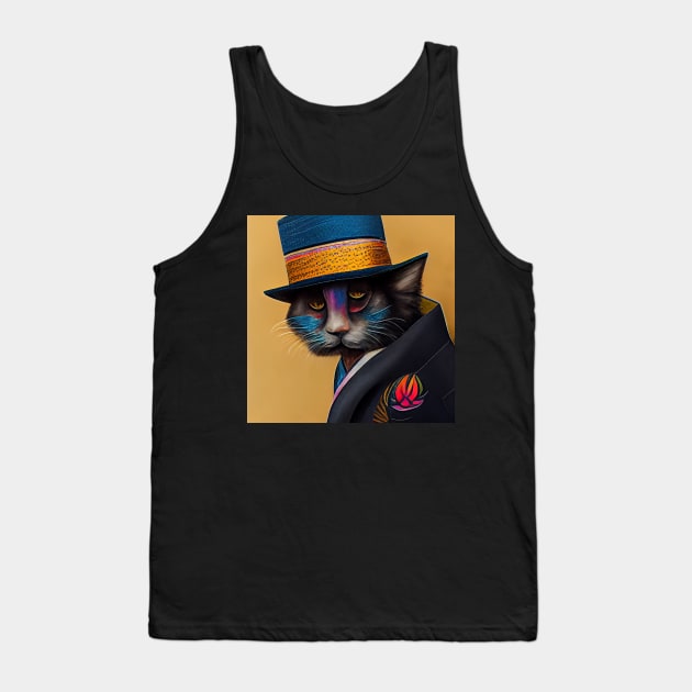 dapper cat Tank Top by heartyARTworks